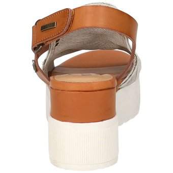 Mustang Keilsandale in beige