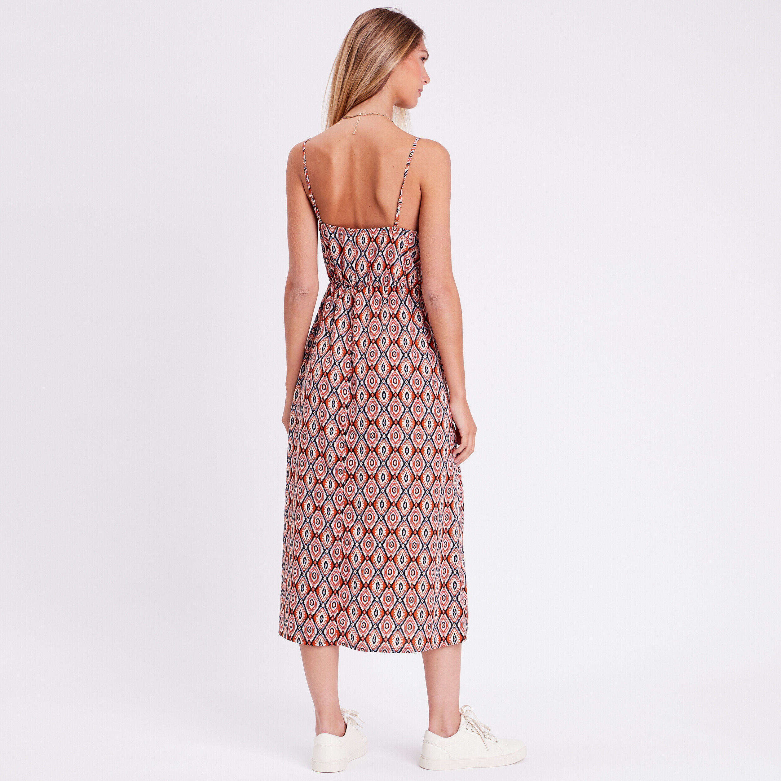 Robe longue portefeuille beige femme | Cache Cache
