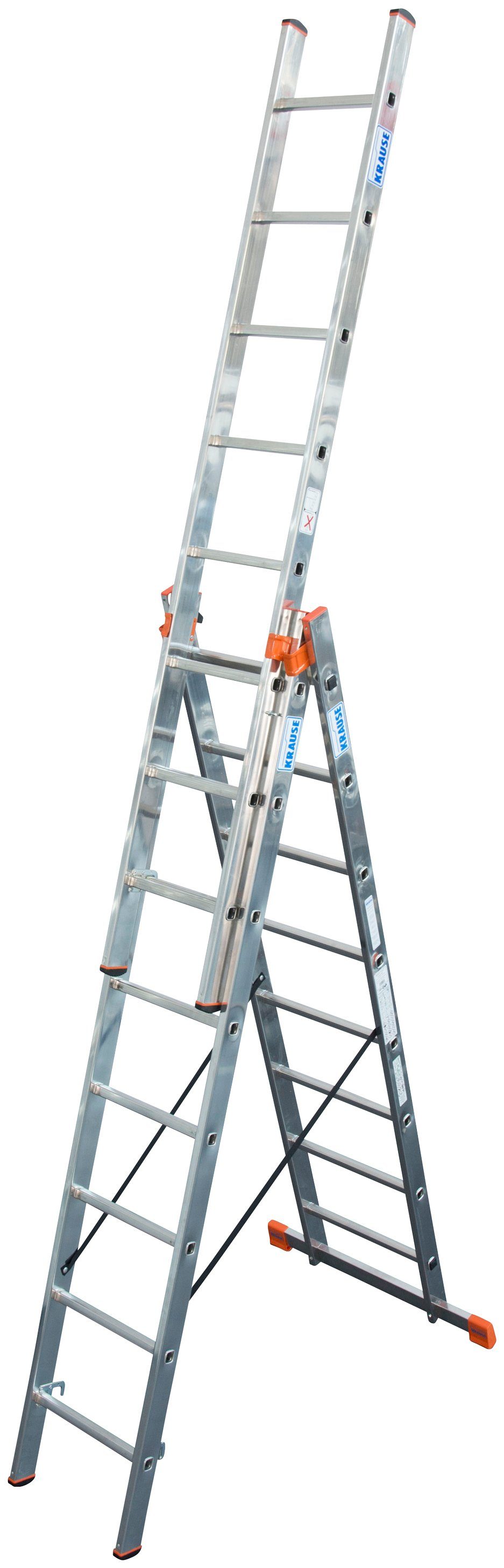 KRAUSE Vielzweckleiter Tribilo, Alu, 3x8 Sprossen, Arbeitshöhe ca. 605 cm