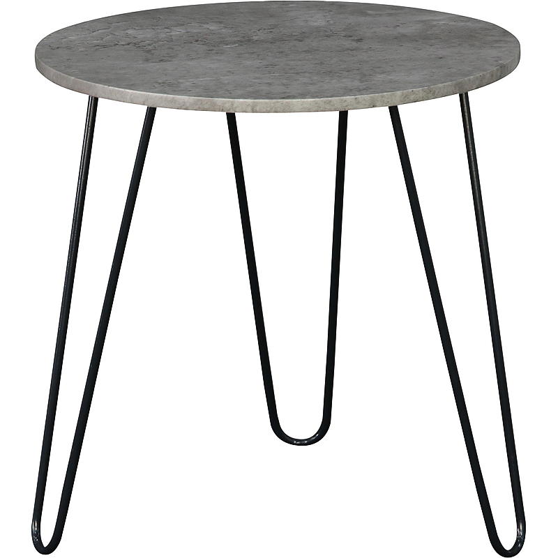 Home Sidebord 48x49 cm foliert betonglook m/metallben