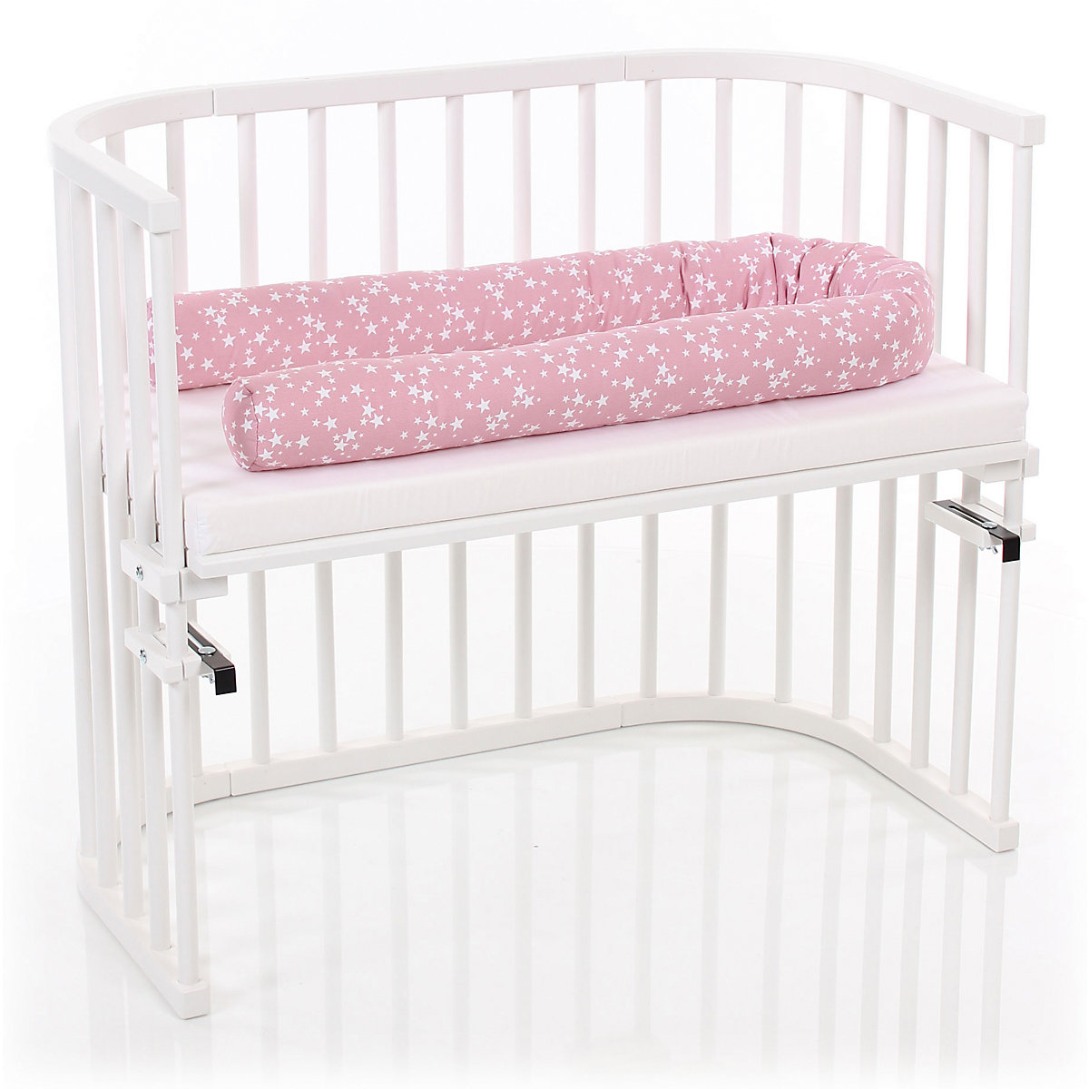 Nestchenschlange für babybay original, beere mit weißen Sternen, 180 cm