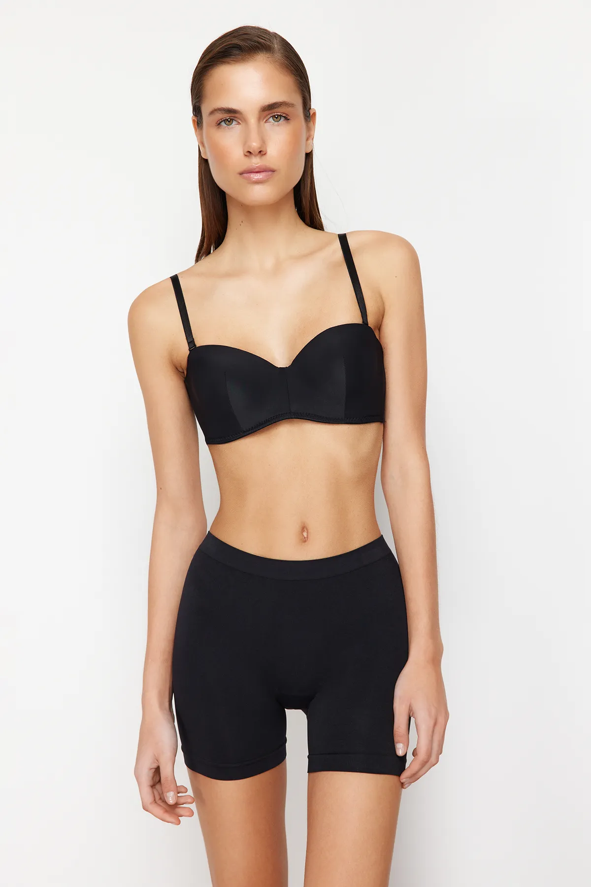 Trendyol Collection  Black-Skin 2er-Pack nahtlose/nahtlose Boxer-Strickhöschen THMSS24KU00032