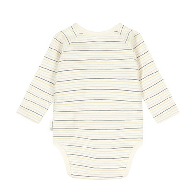 Wickelbody langarm, beige für Mädchen