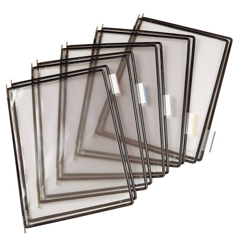 Djois Sichttafel Technik A4 Schwarz Metall, PVC 24,7 x 5 x 39 cm 10 Stück