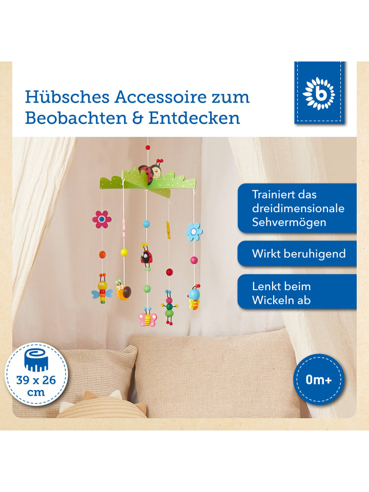Bieco Spielwaren 3D Baby Mobile Käferchen Holz - ab Geburt in mehrfarbig günstig kaufen onesize