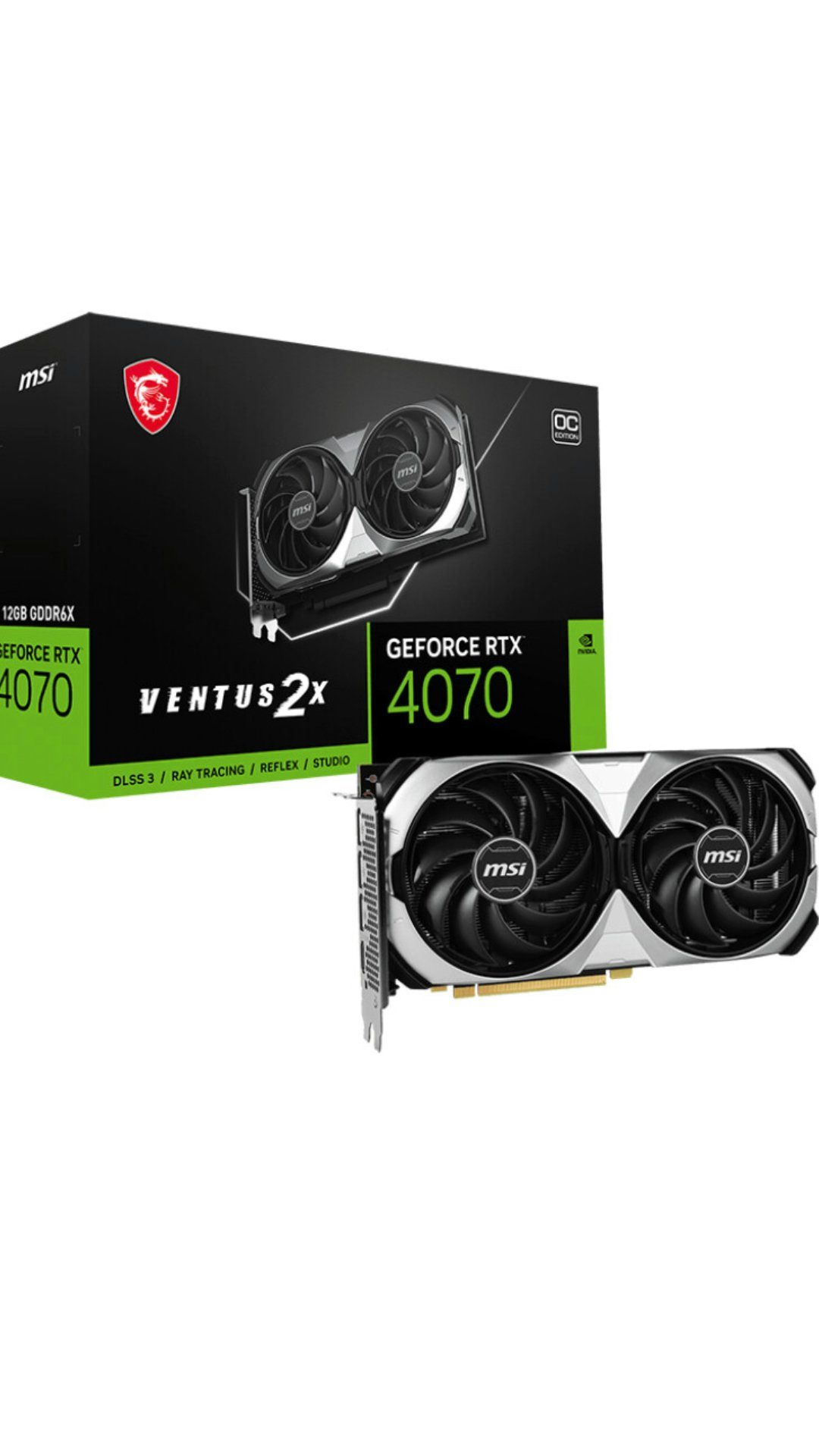 MSI GeForce RTX 4070 VENTUS 2X 12G OC Grafikkarte