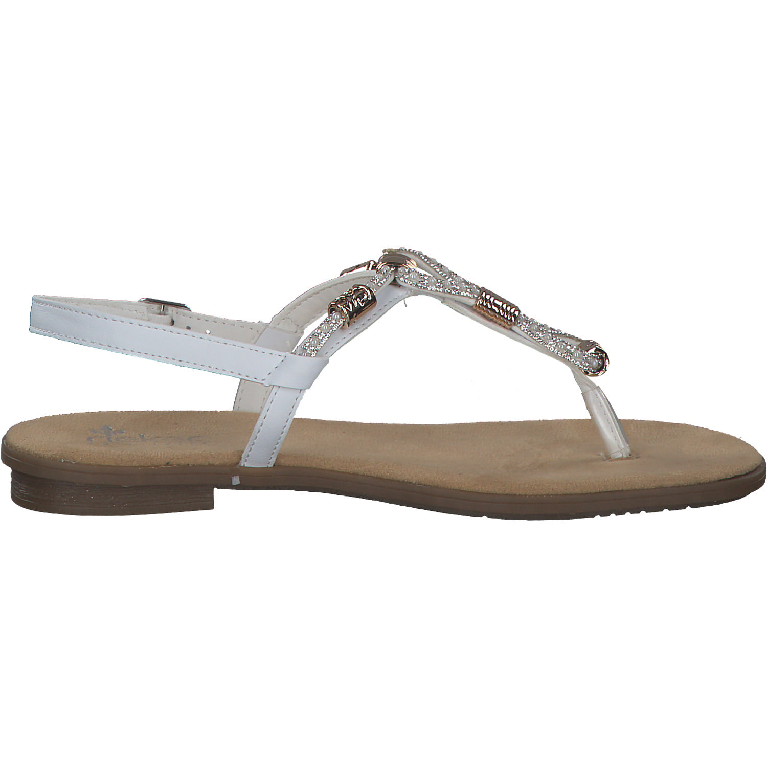 Rieker 64271, T-Steg-Sandalen, Damen, WEISS