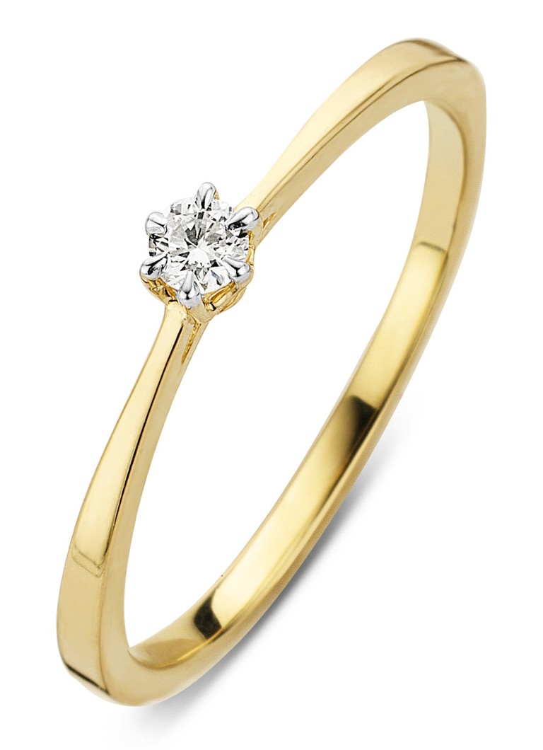 Bague en or Diamond Point avec diamant de 0,10 ct Starlight