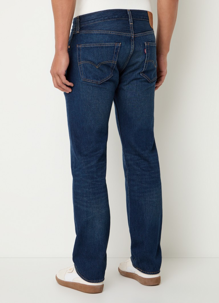 Jeansy Levi's 501 z prostą nogawką, ciemne wyblaknięcie