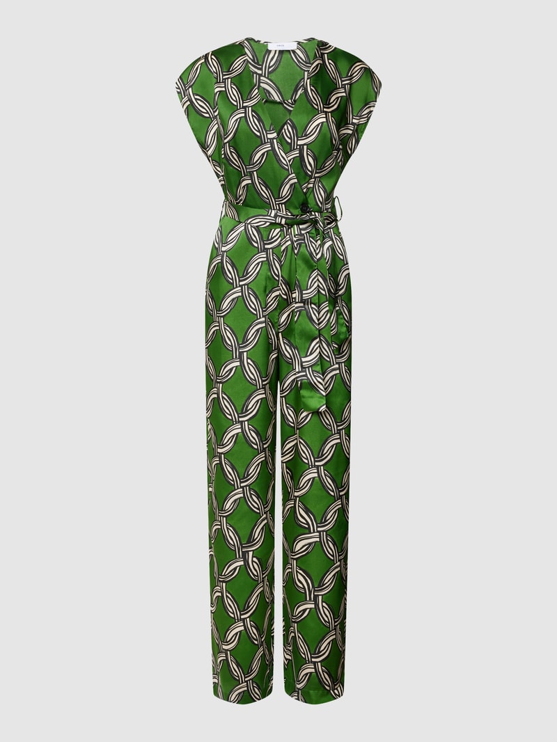 Jumpsuit mit Allover-Muster Modell 'CADENA' in grün