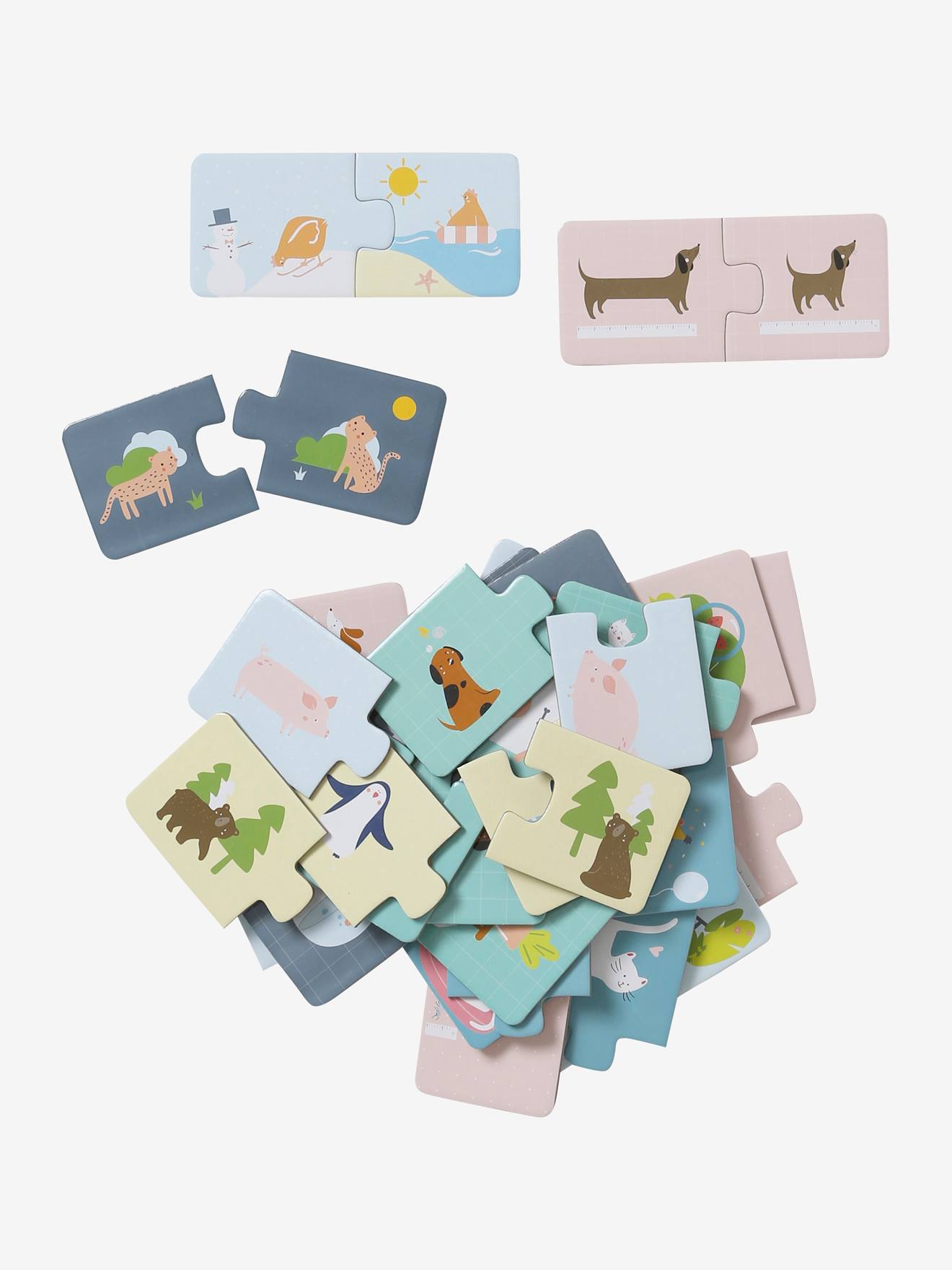 Vertbaudet Kinder Kombinations-Puzzle, Gegensätze - mehrfarbig
