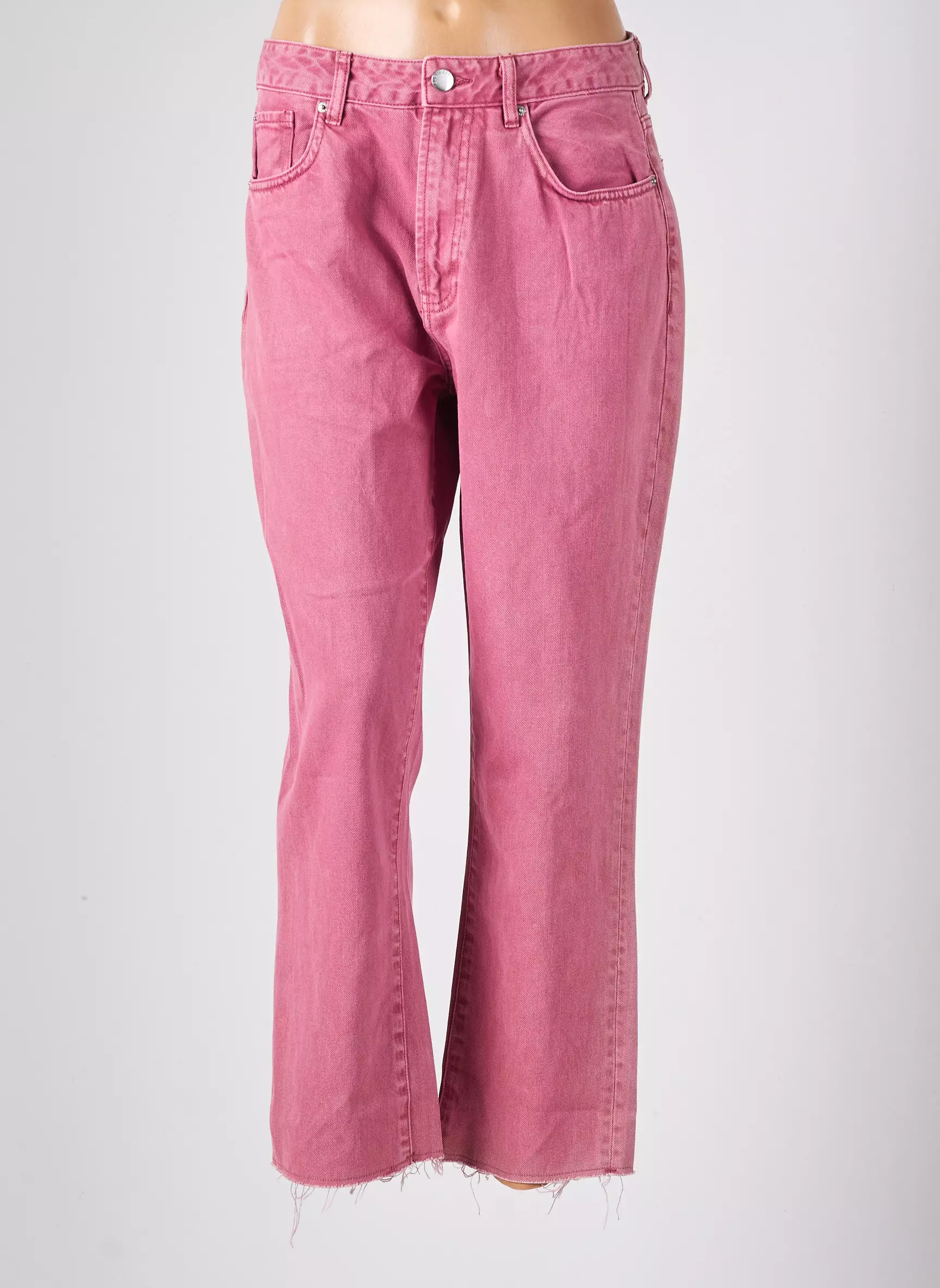 Cache Cache Jeans Coupe Droite Femme couleur rose