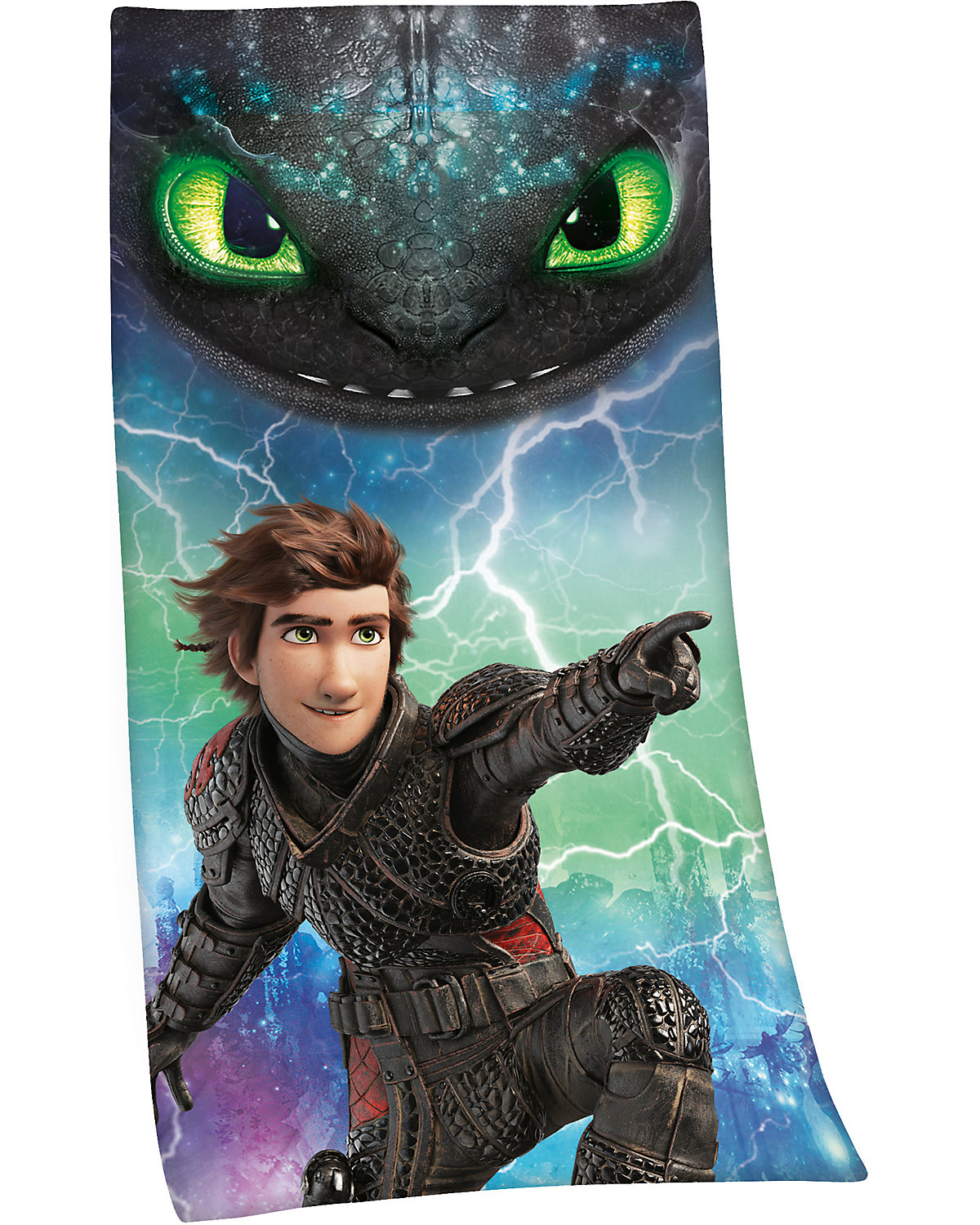 Strand- & Badetuch Dragons 3, Velourstuch 75 x 150 cm