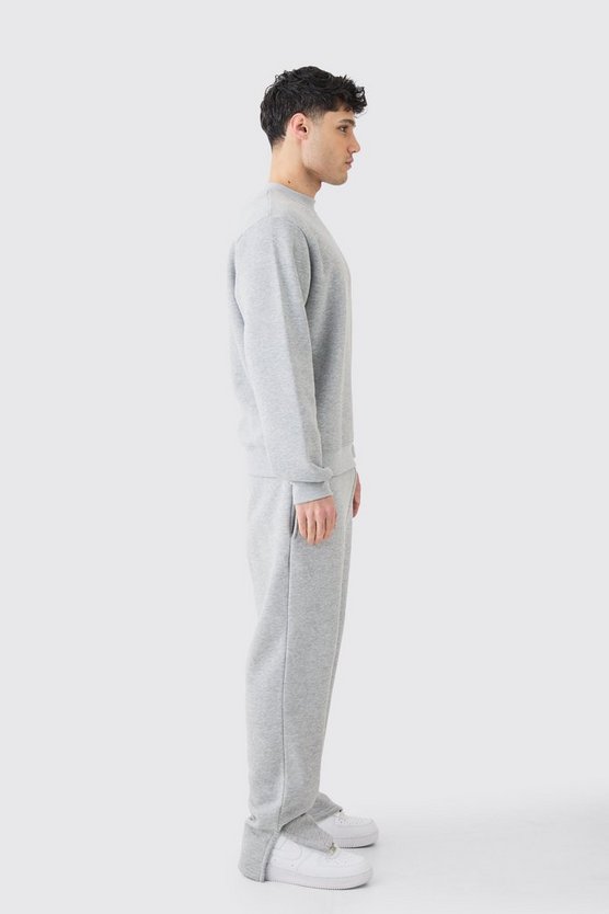 Sweatshirt-Trainingsanzug mit geteiltem Saum