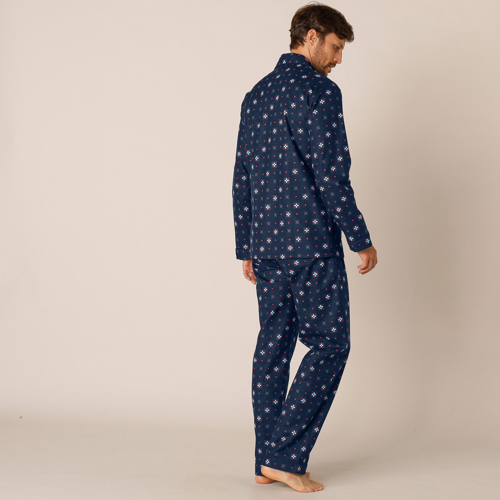 Pyjama boutonné imprimé flanelle