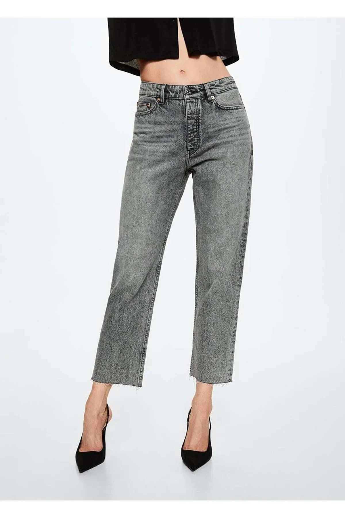 MANGO  Jeans - Grau - Wide Leg