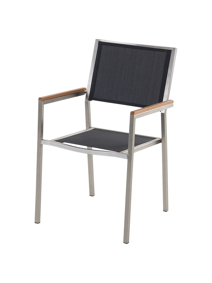 Beliani 5-tlg Gartentisch Set MALETTO/GROSSETO in Grau/Schwarz/Silber günstig kaufen onesize
