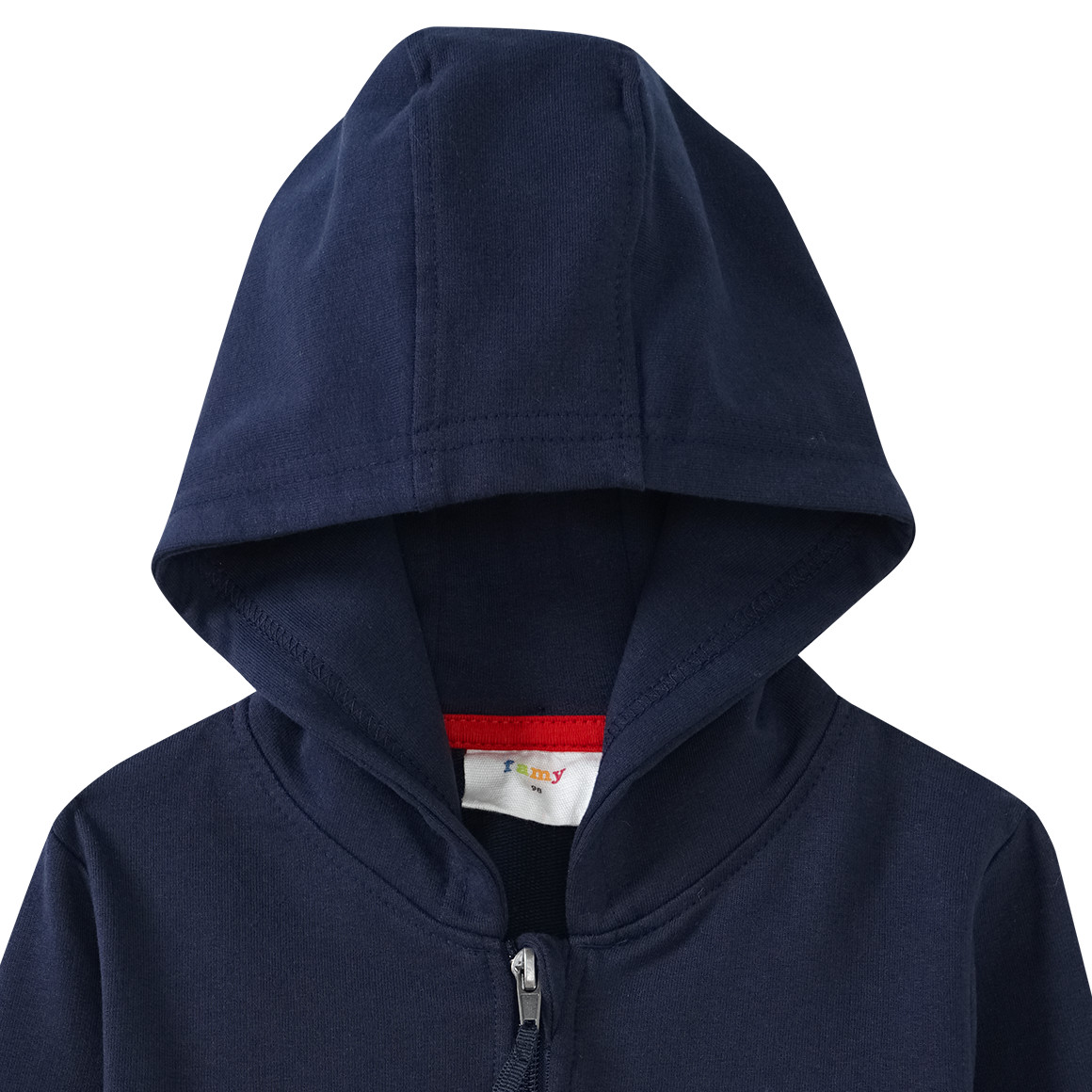 Jungen Sweatjacke mit bunten Bündchen