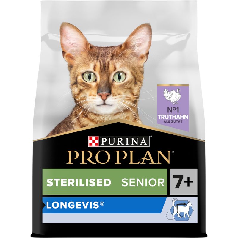 PURINA PRO PLAN Sterilised Senior 7+ Longevis Truthahn | bitiba %