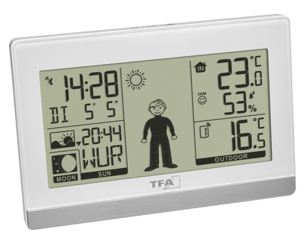 TFA Dostmann Weather Boy Mega TFA 35.1159.99 Funkuhr 2 Display digital Funkwetterstation