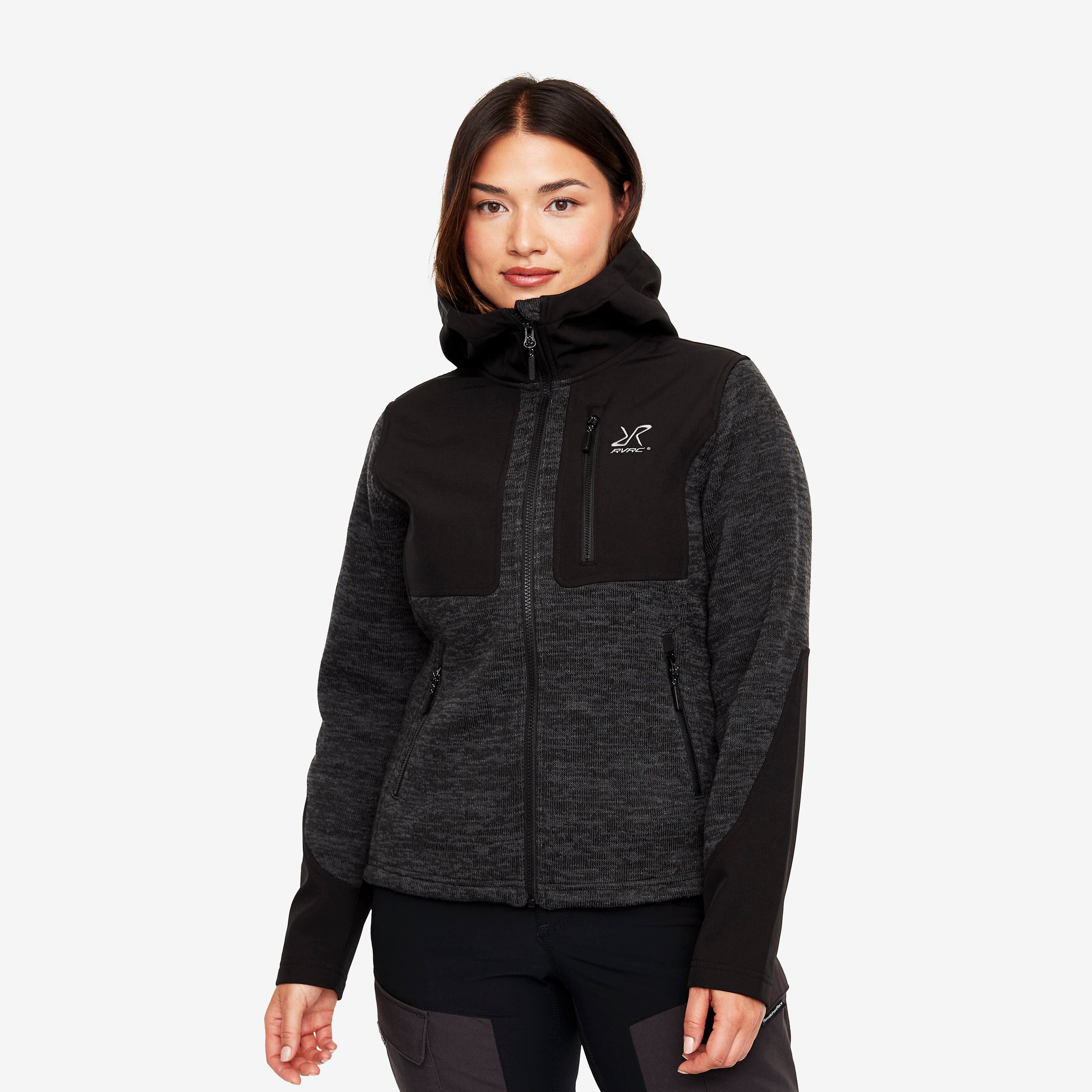 Wander Pro Wool Hoodie Femme Anthracite