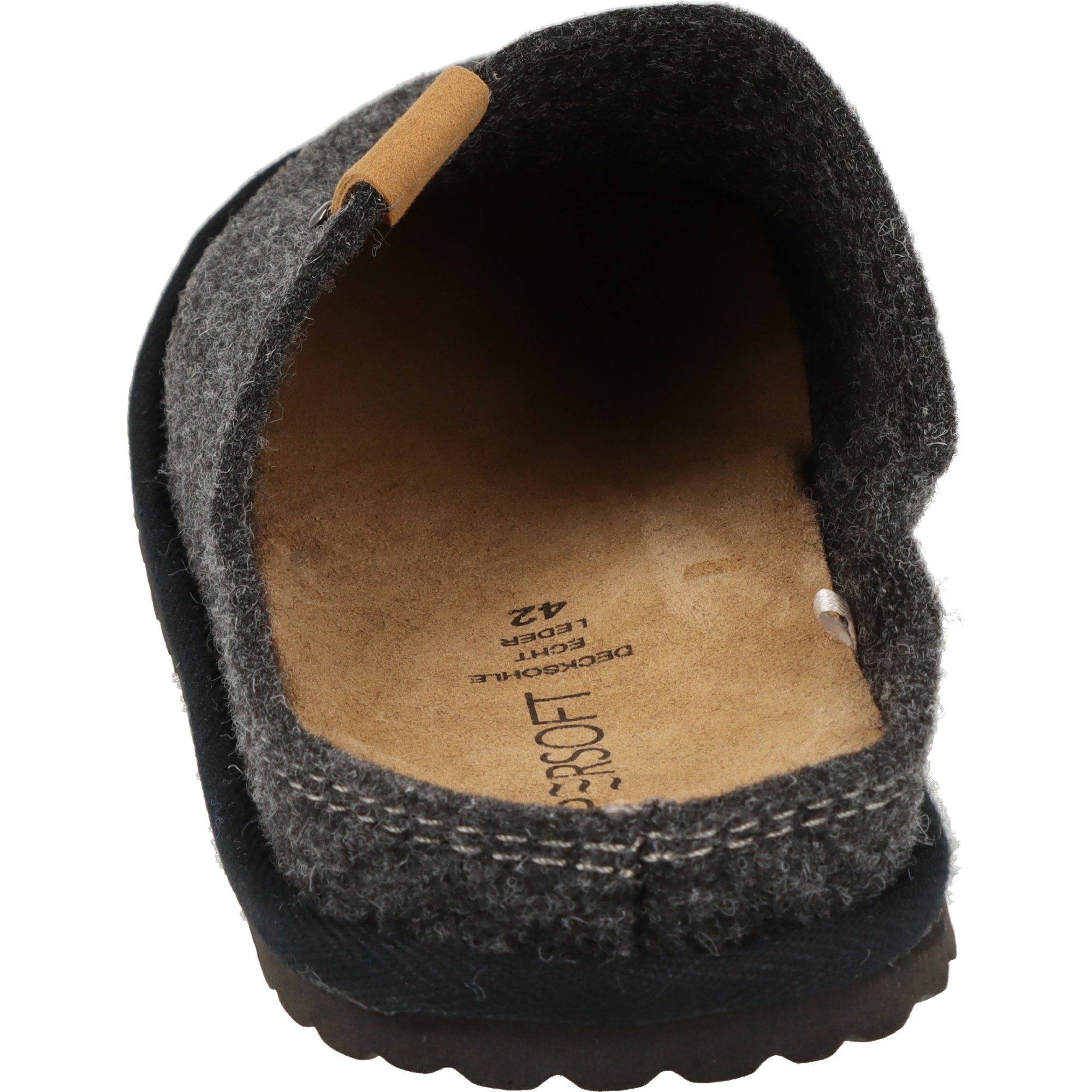 SUPERSOFT Herren Schuhe Clogs 511-152 weiche Filz Pantoffeln Hausschuh Leder-Innensohle