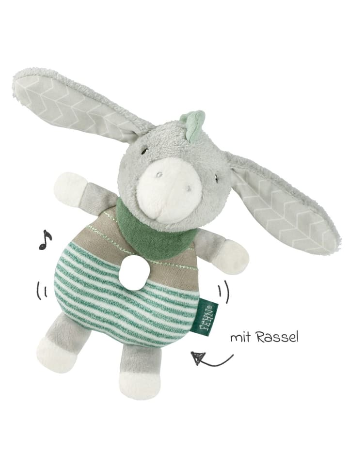 Fehn 3-tlg. Geschenk-Set zur Geburt Eselchen Exklusiv - in grau,gruen günstig kaufen onesize