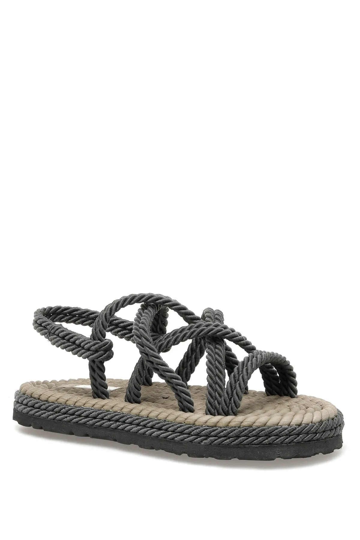 Butigo  Srey 3fx Anthrazit Flache Sandalen für Damen
