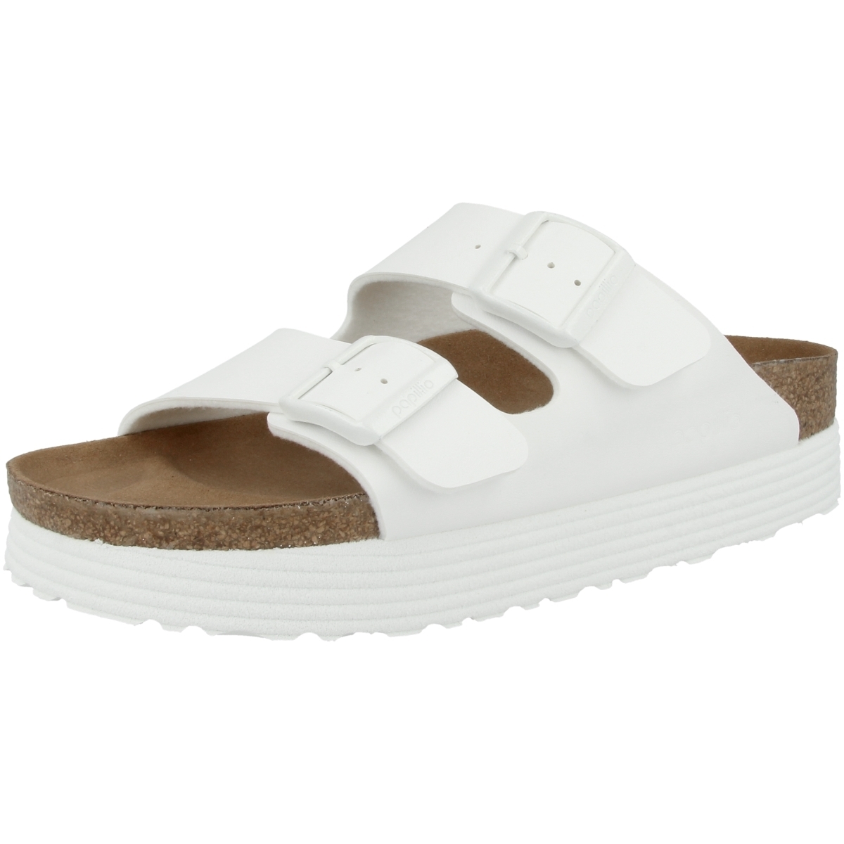 Papillio Arizona Grooved Birko-Flor schmal Sandale weiss