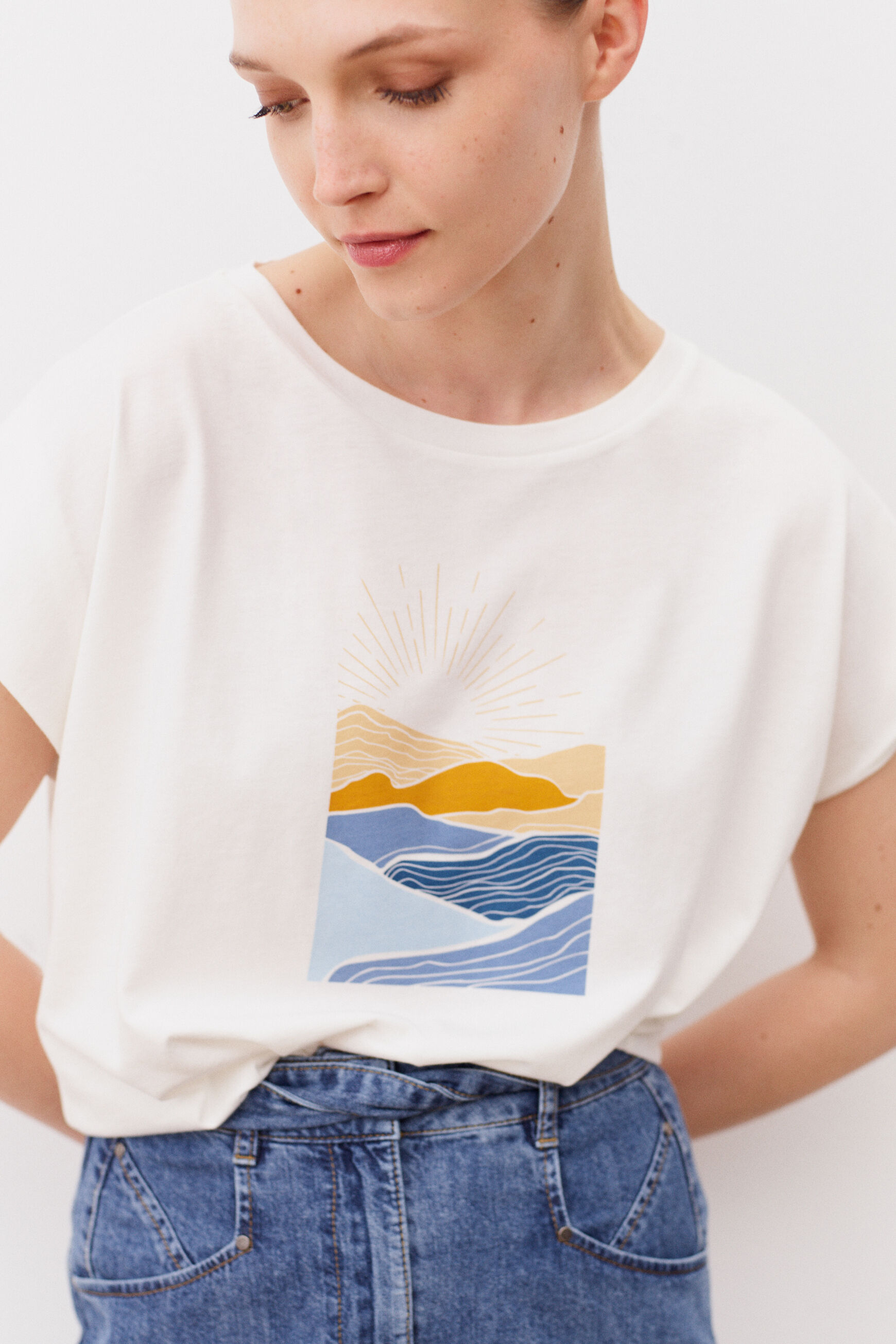 t-shirt erica ivoire femme