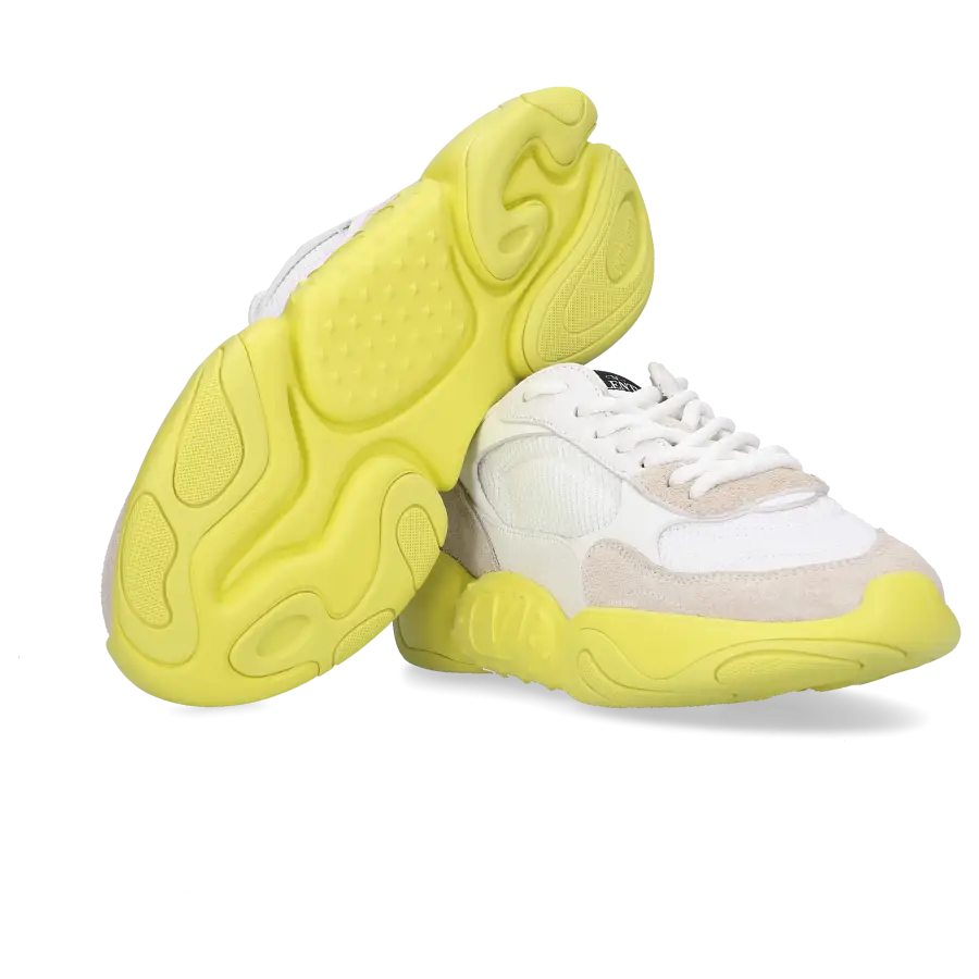 Valentino Garavani - Sneaker low BUBBLEBACK Veloursleder - gelb