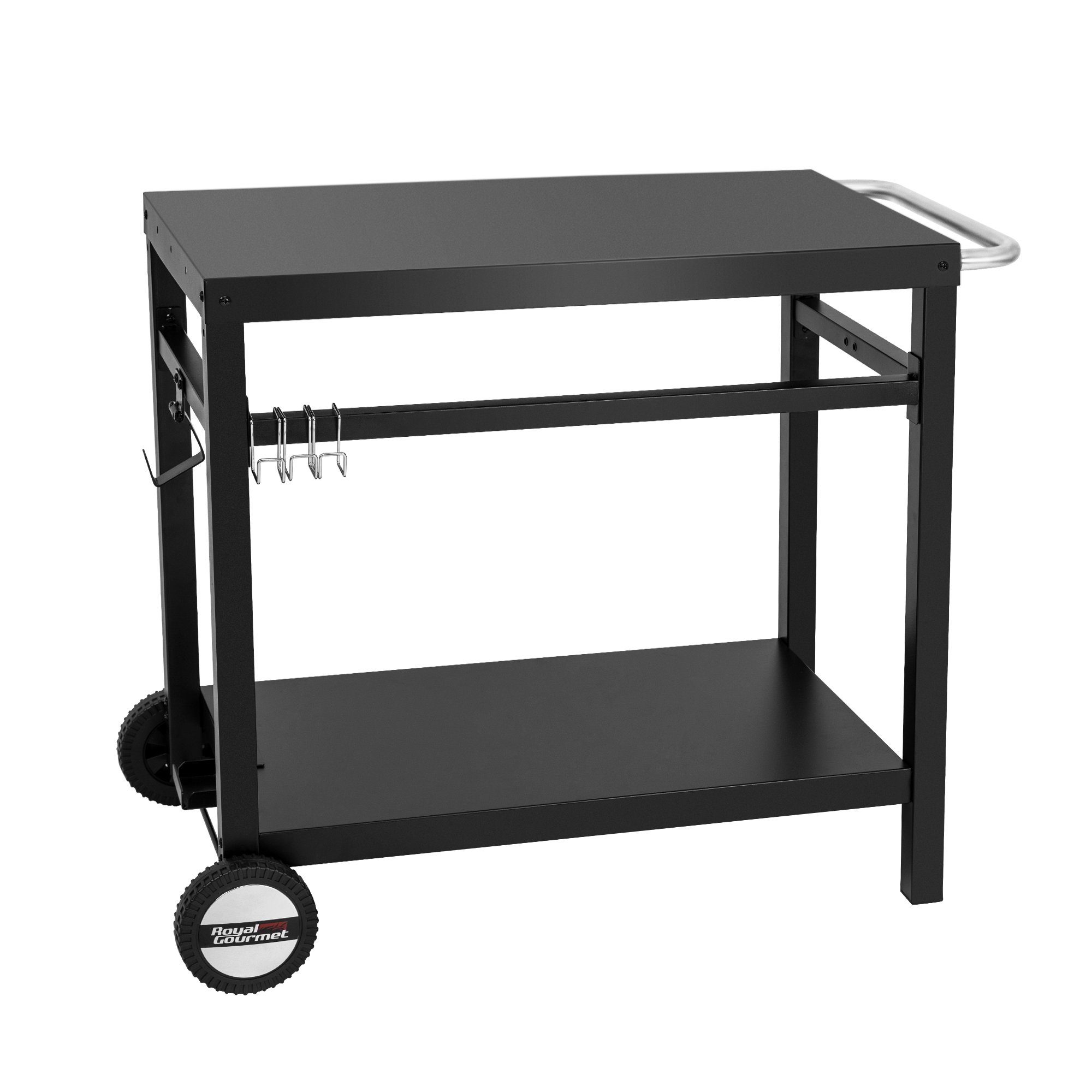Royal Gourmet Grillablagetisch Outdoor Grilltisch Rollwagen (Grillwagen, Pflanztisch), Produktabmessungen: 100,5 x 59 x 81 cm (LxBxH)