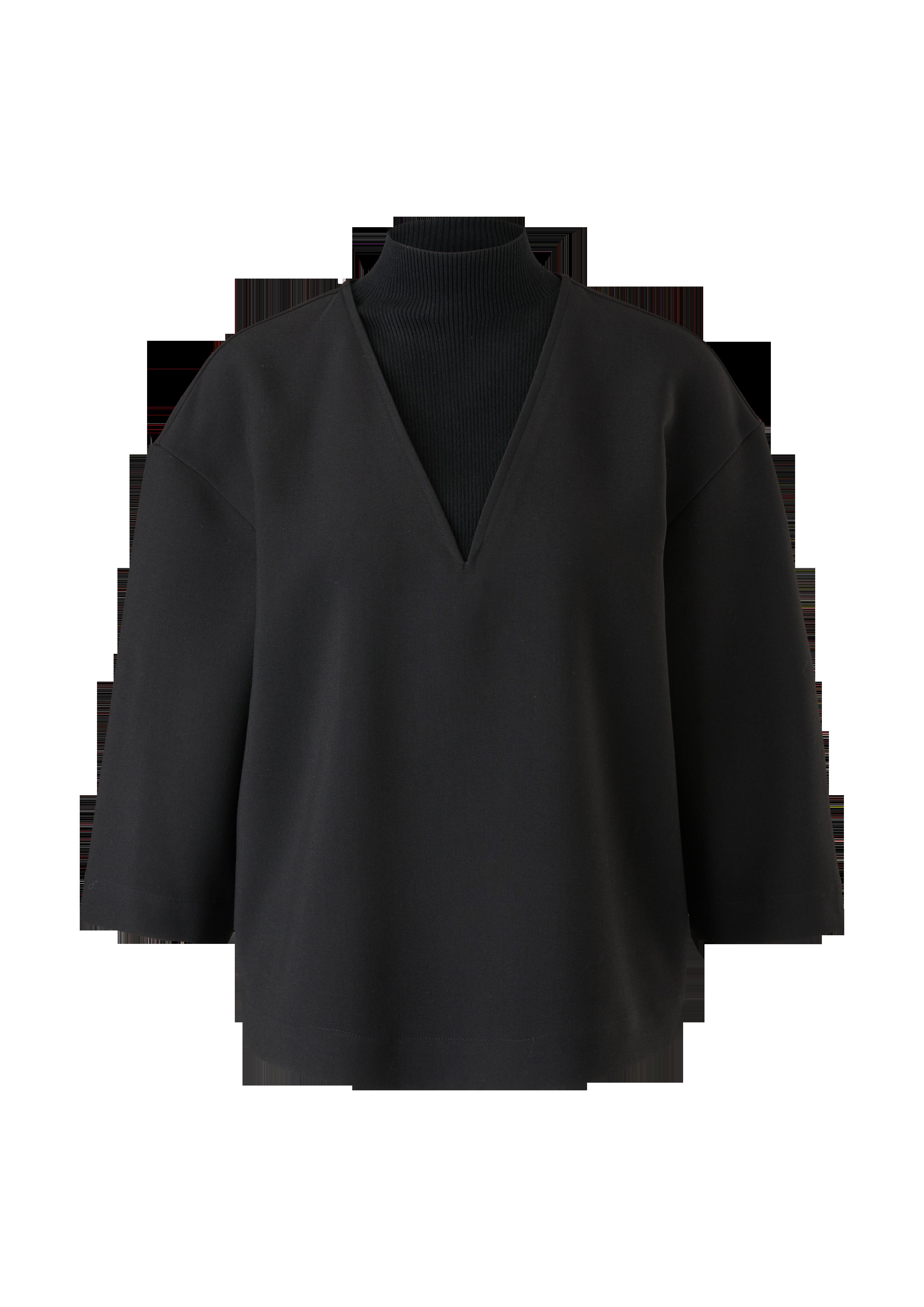 Bluse mit Viskose im Layering-Look  2122127-9999