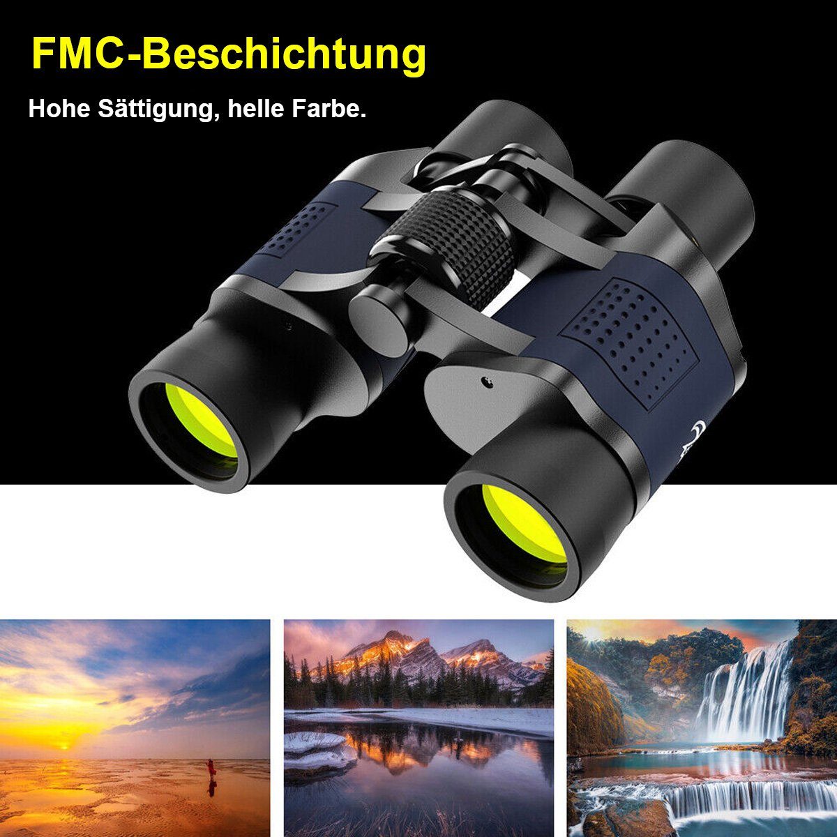 flowgoer Outdoor-Reise-Nachtsichtteleskop Fernrohr (für Vogelbeobachtung,Reisen, Sternenbeobachtung, Jagd, Konzerte, Sport)