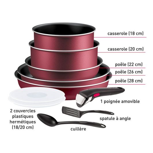 Set de vase de gătit TEFAL Simply Cook, 10 piese