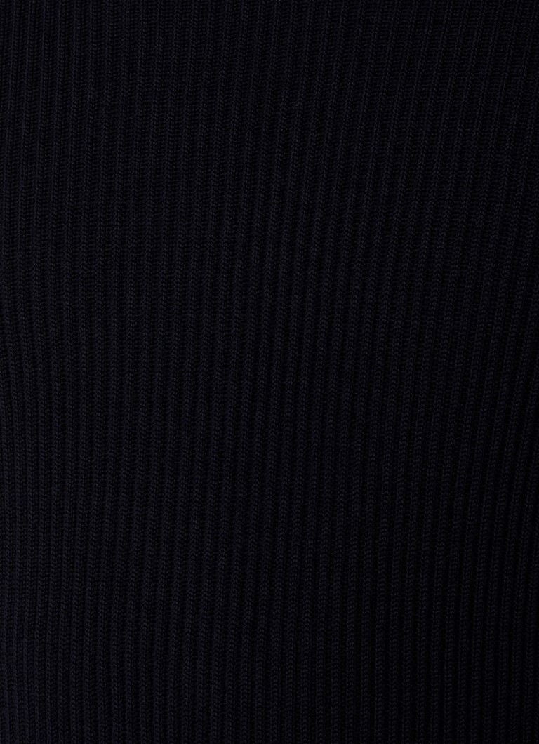Stone Island 553C2 Rib Knit Razor Wool Logo Sweater