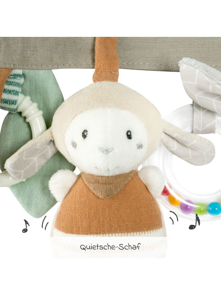 Fehn Kinderwagenkette mit Rassel & Quietsche - Esel & Schaf in grau,bunt günstig kaufen onesize