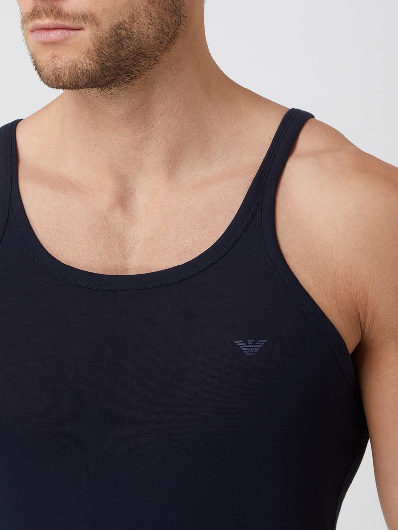Tanktop aus Baumwolle im 2er-Pack in marineblau