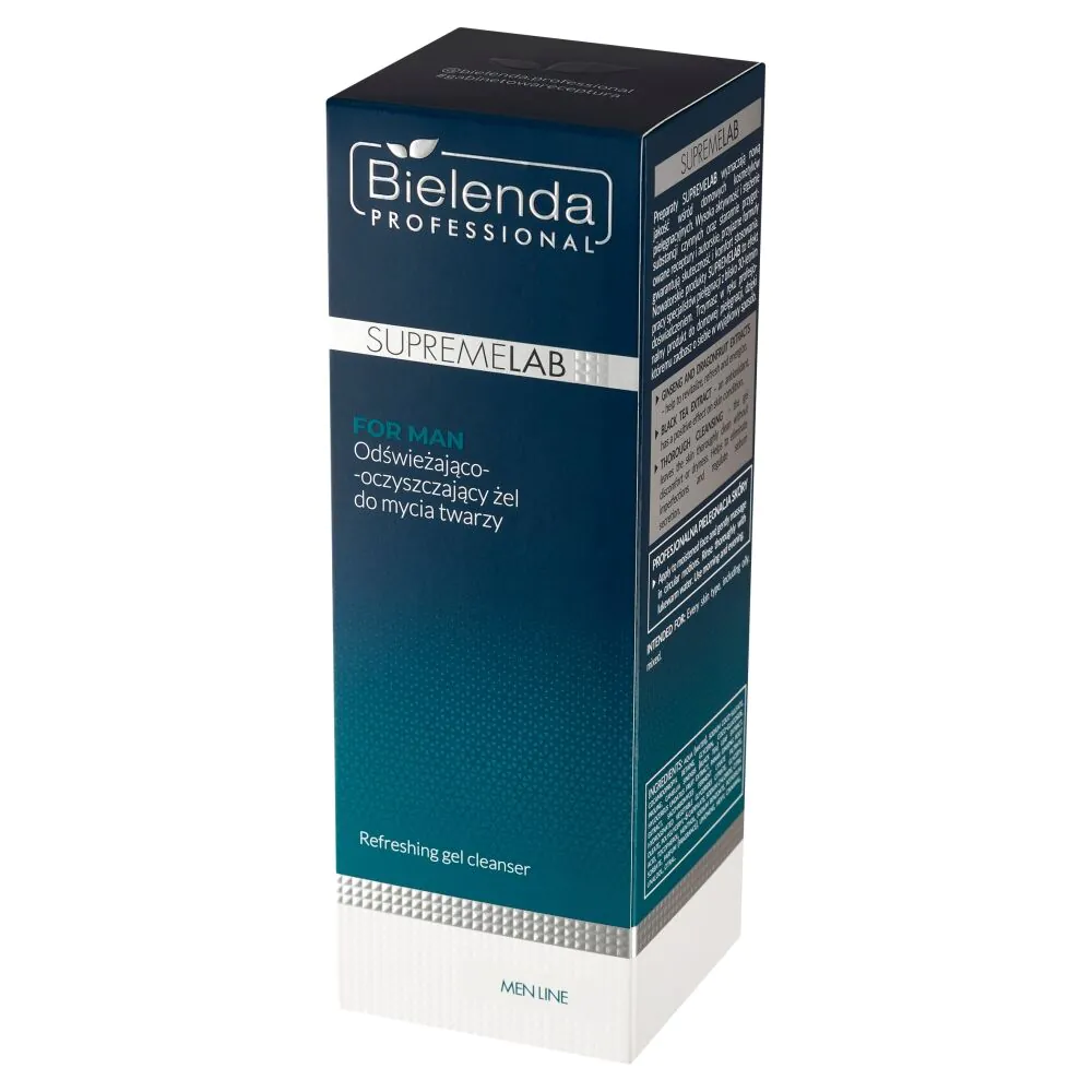 Bielenda Professional Supremelab Men Line Αναζωογονητικό και Καθαριστικό Τζελ Καθαρισμού Προσώπου