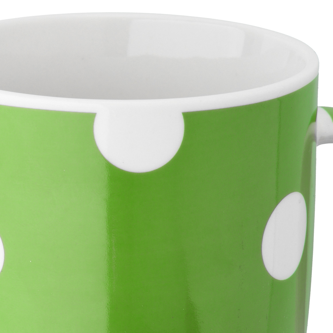 Tasse mit weißen Punkten