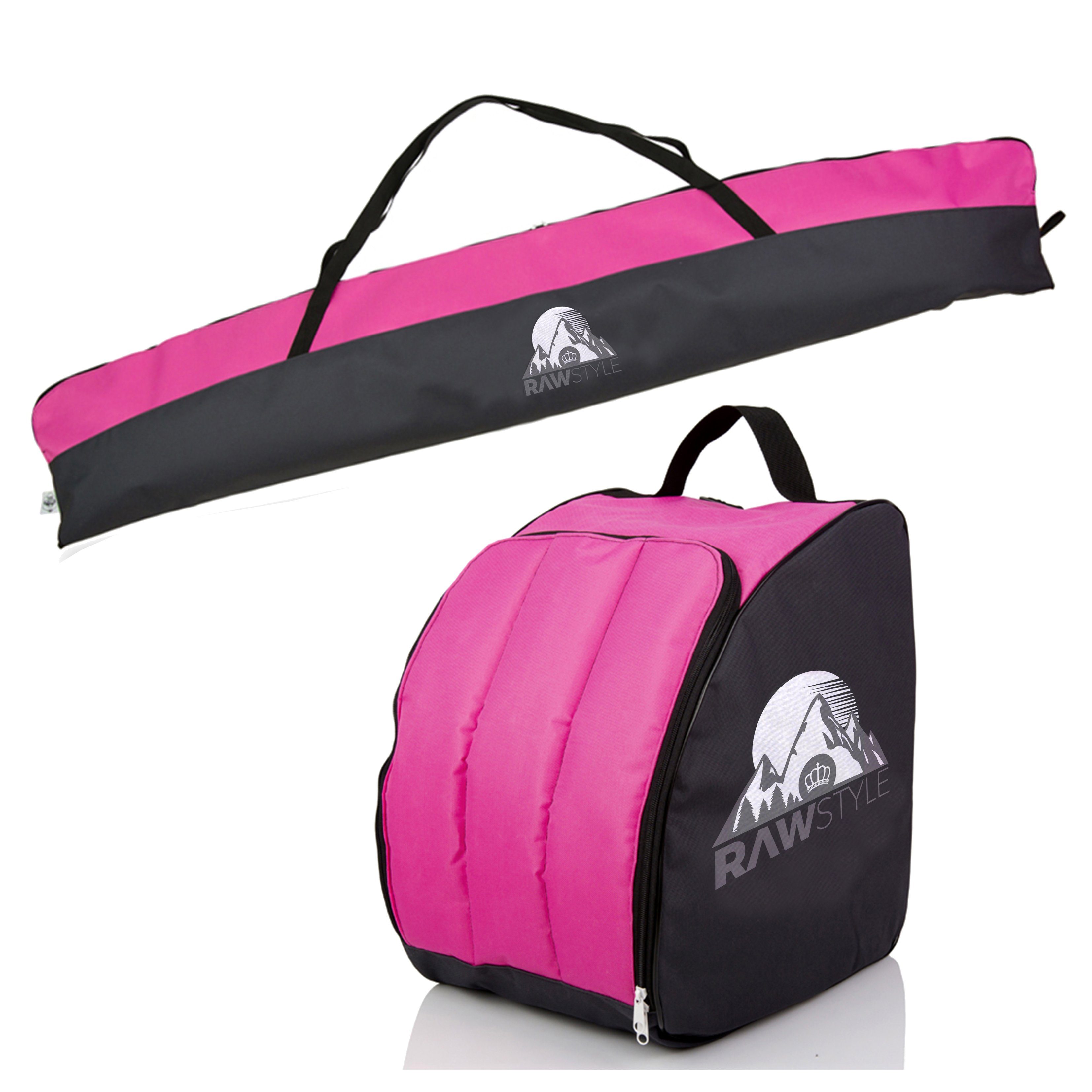 BambiniWelt by Rafael K. Skitasche Skitasche Ski-Schuh-Tasche KOMBI SET 160cm oder 180cm wasserdicht (Skitasche + Skischuhtasche), wasserdichtes, starkes Cordura-Gewebe