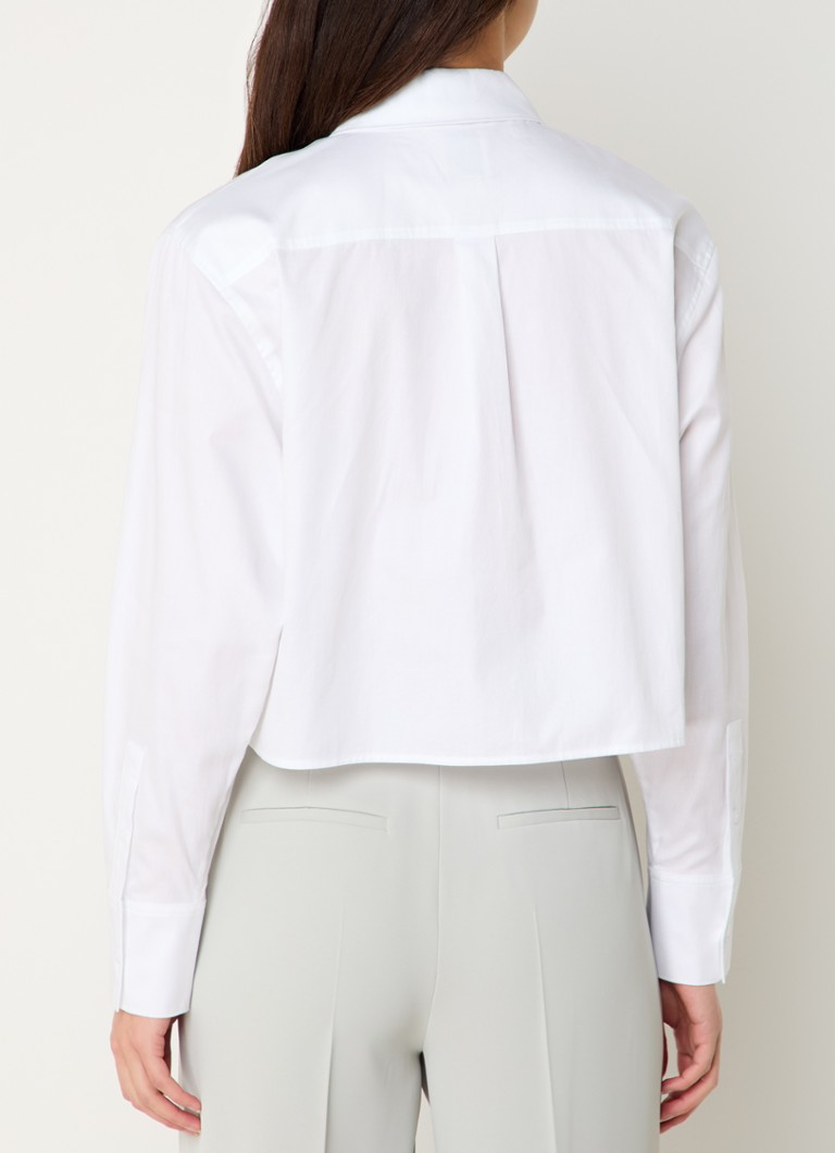 Calvin Klein cropped blouse with collar
