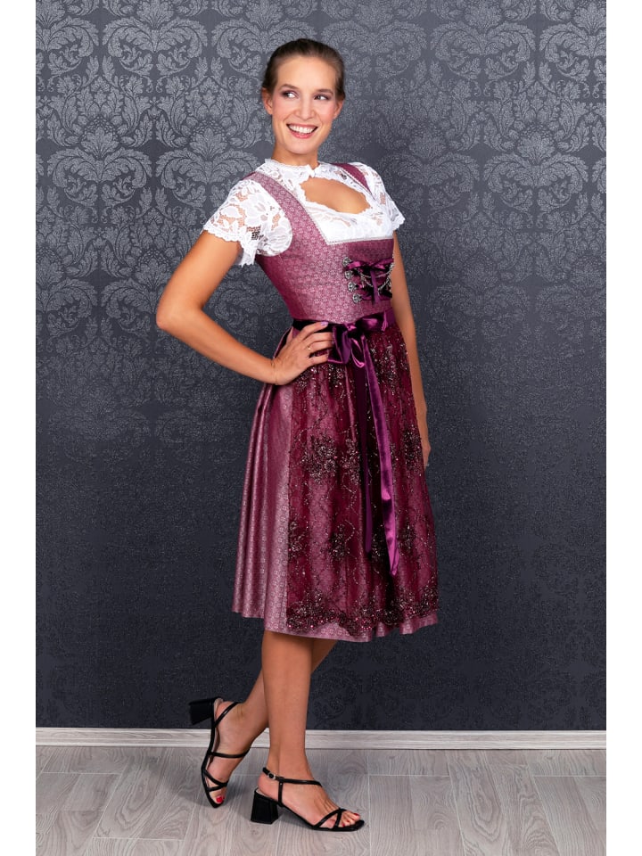 Edelnice Midi Dirndl Juliette in lila günstig kaufen