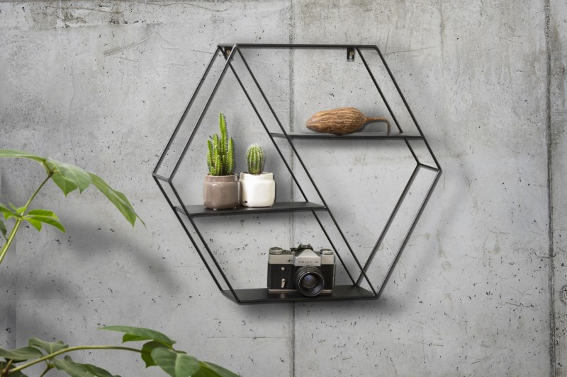 Lifa Living Marbella Wandregal - Holz und Metall