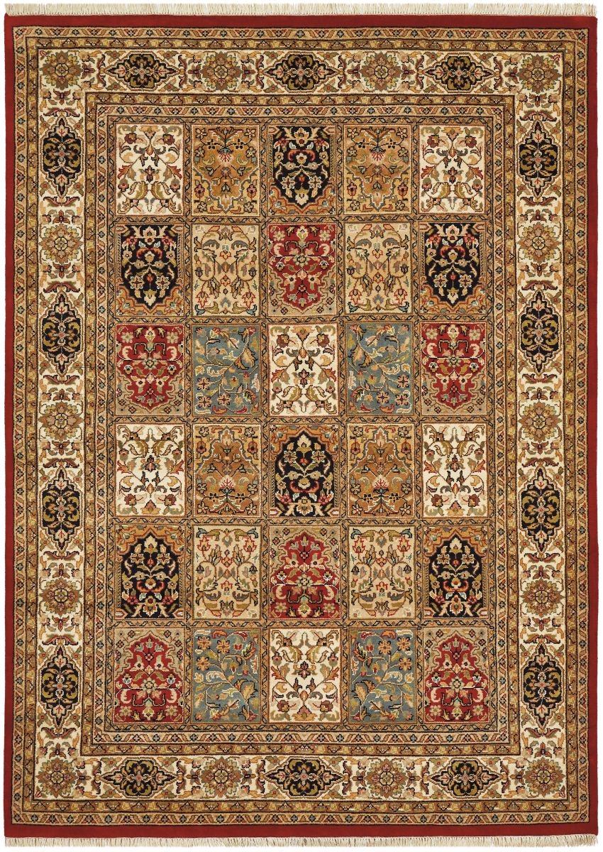 Teppich aus Indien Bachtiari rot 60 x 90 cm