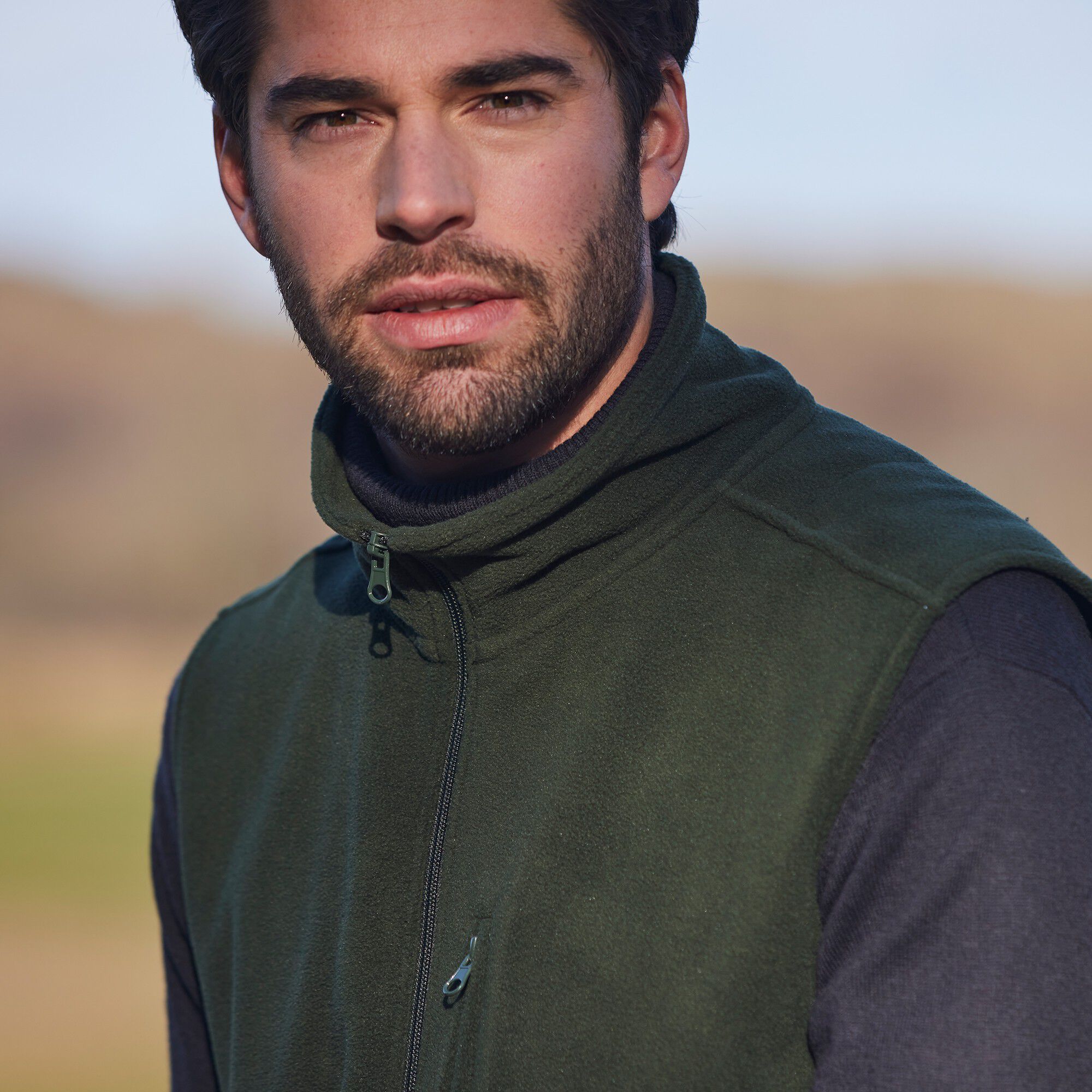 Blouson zippé maille micropolaire sans manches