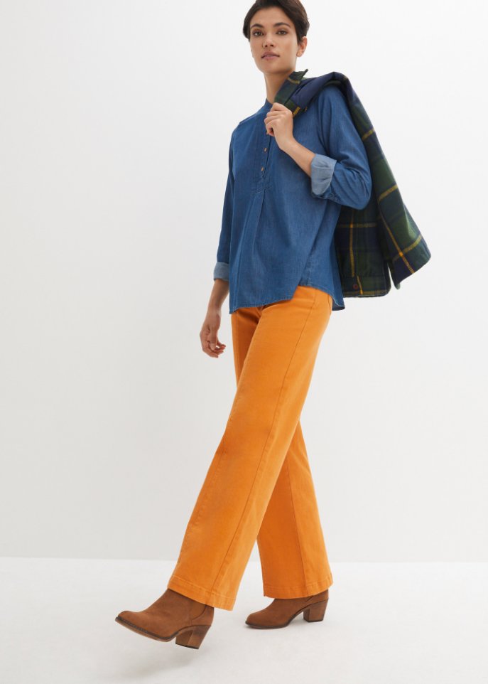 Jeans-Tunikabluse aus Bio-Baumwolle