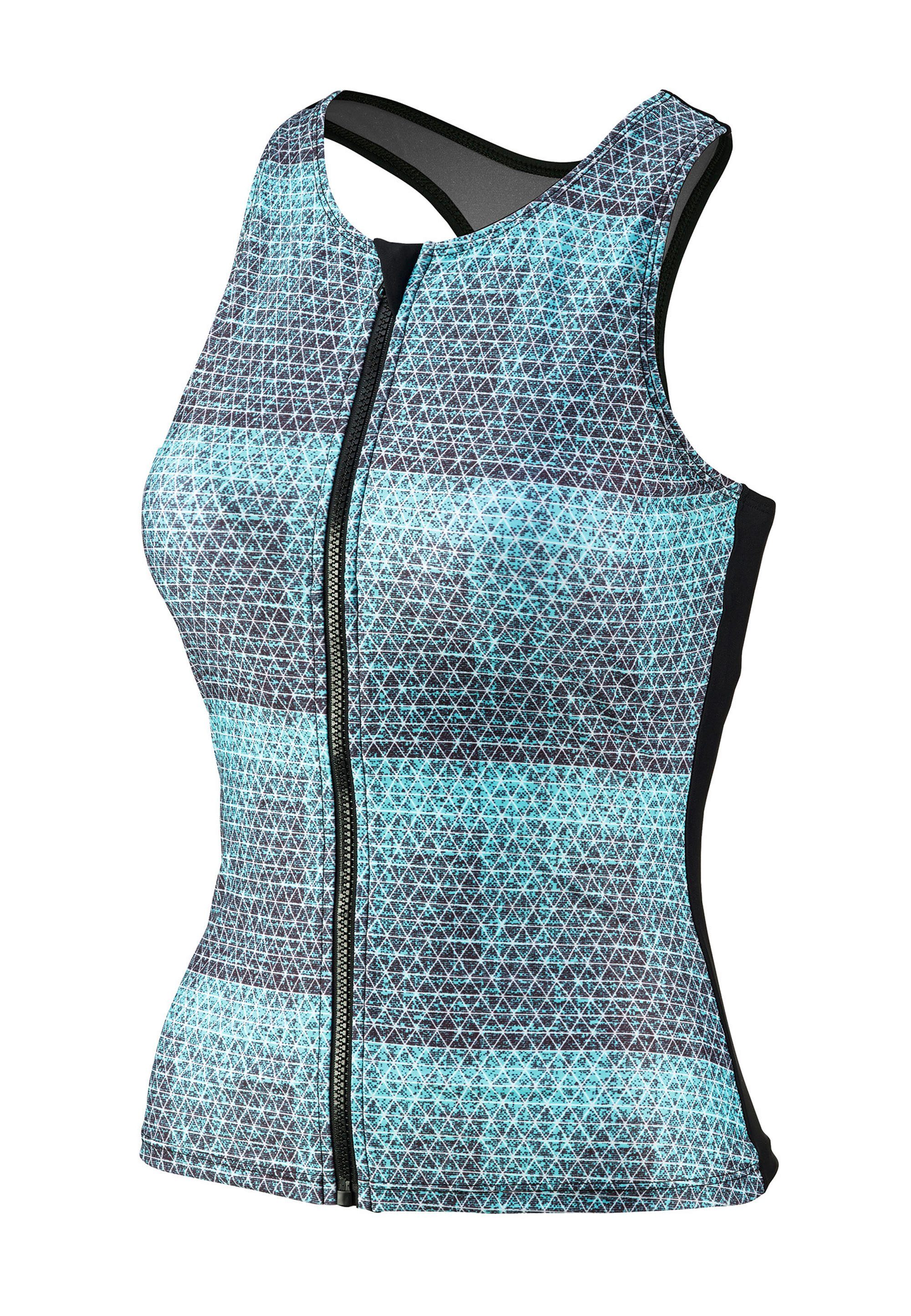 Beco Beermann Tankini BEsuit Racerback Swimtop (1-St) mit Front-Reißverschluss und Innen-BH in aufregendem Ethno Design
