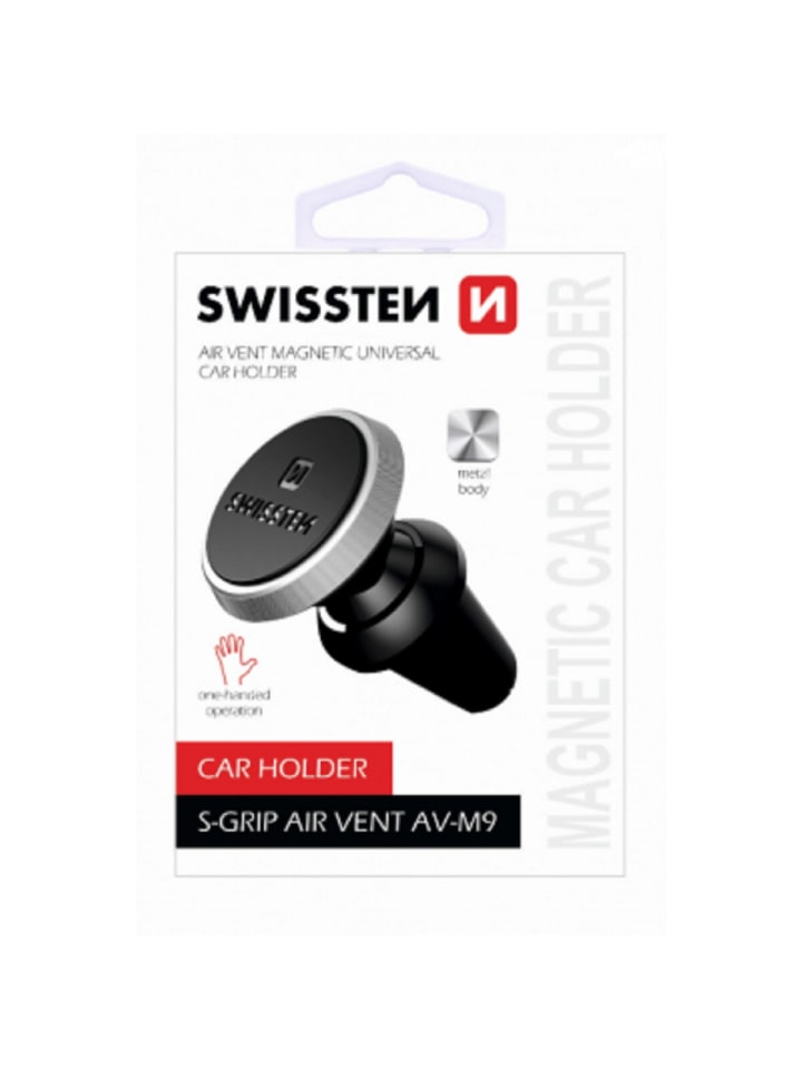 Swissten Auto-Halterung mit eleganten Design und sicherer Magnetbefestigung in schwarz günstig kaufen 20 cm