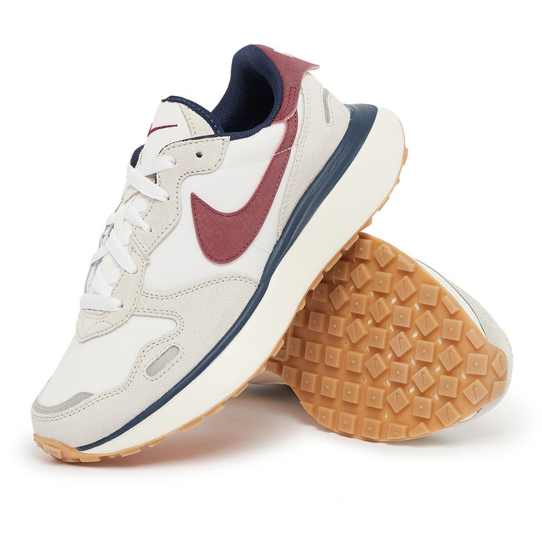 NIKE Wmns Phoenix Waffle light bone/team red-sail-midnight navy